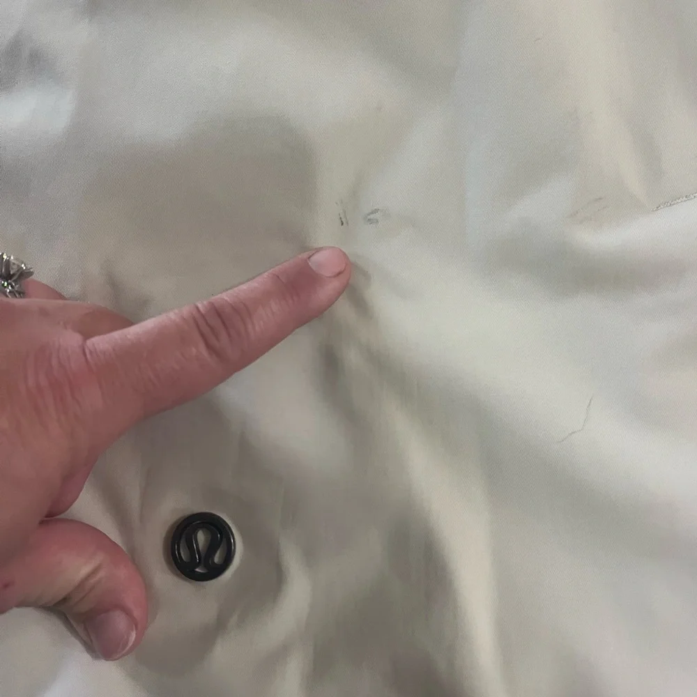 lululemon athletica Cream rain Trench Coat with Hood small jacket tan - Picture 7 of 17